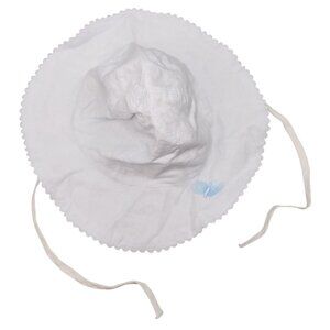 Baby Toddler Blue Linen Cotton Blend Absorba Hat Bonnet Easter Spring Butterfly